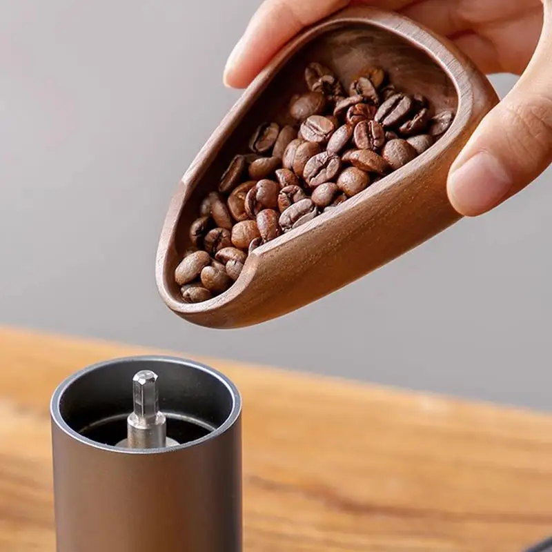 Wooden Coffee Bean Bowl Dosing Cup Coffee Cupping Tray Espresso Walnut Coffee Accessories Bean Measuring Cup for Milk Tea Homes