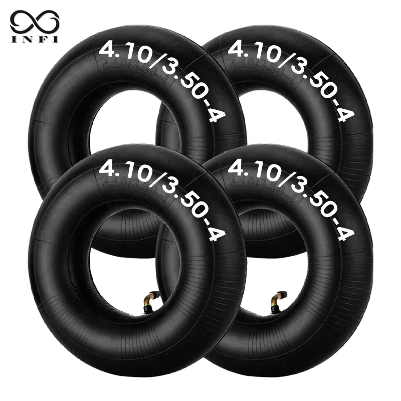 4.10/3.50-4'' Heavy Duty Inner Tubes with TR87 Angled Valve, Universal Replacement Fits 10