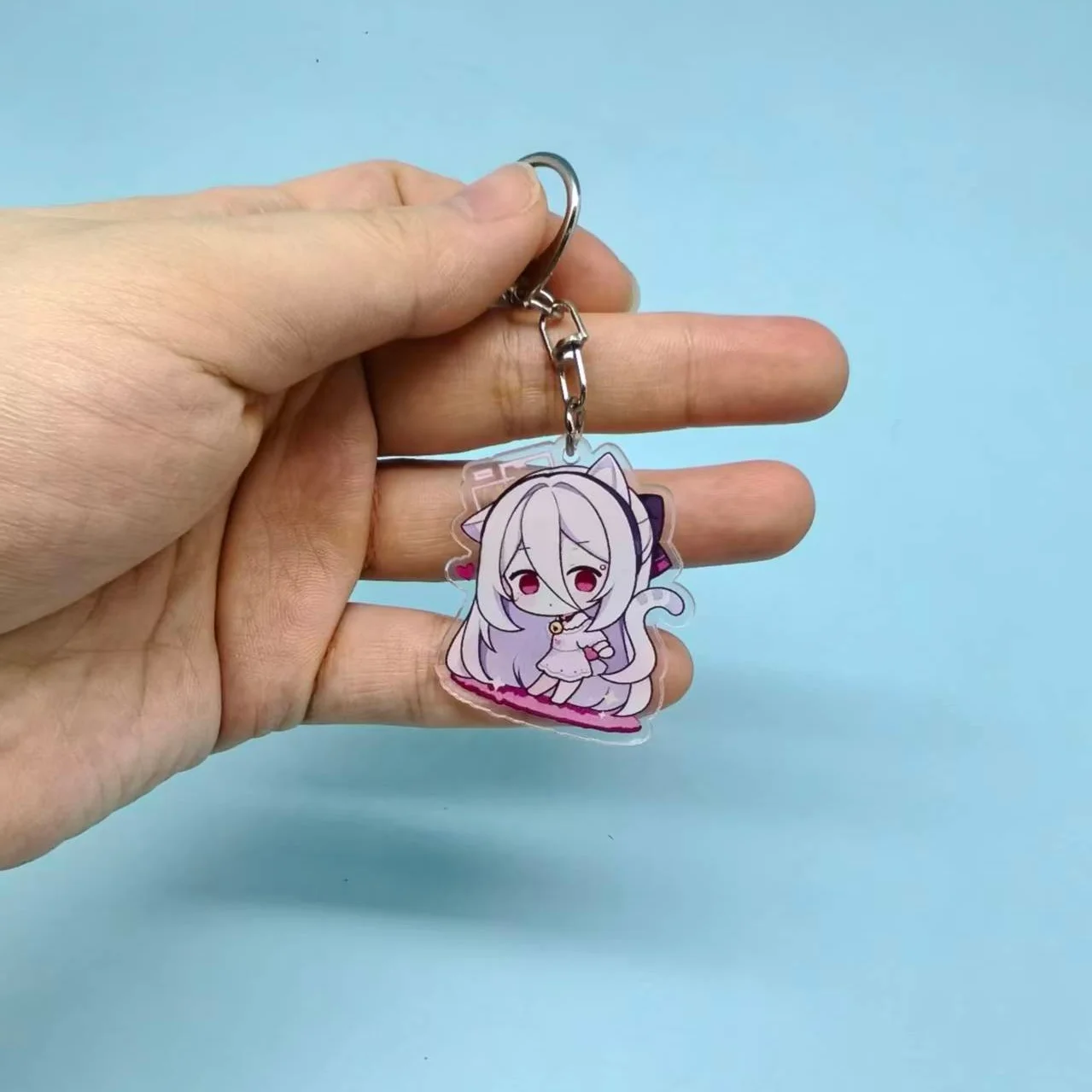 Blue Archive Acrylic Keychain Tendo Arru Shirasu Azusa Cute Chibi Bag Pendant Decor Anime Game Fans Collection Gift 2pcs