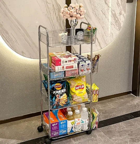 Hand Serving Trolley Cart Storage Coffee Mobile Grocery Cart Multifunctionele Trolley Tea Meble Kuchenne Furniture Kitchen