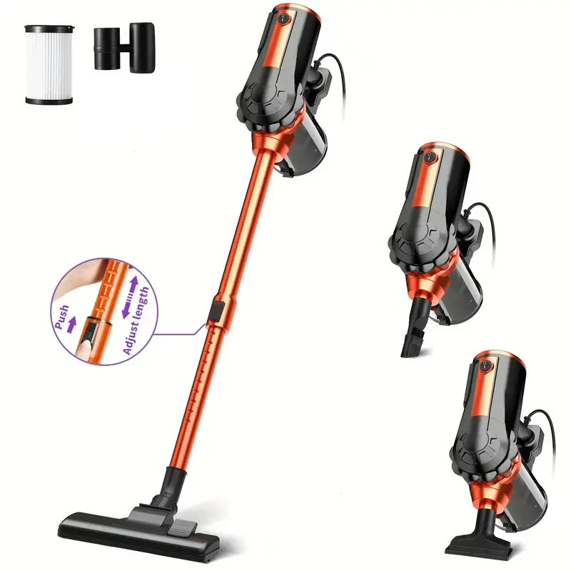Home Portable Corded Vacuum Cleaner – 600W Strong Suction, 48dB Silent Operation, Lightweight Handheld Design