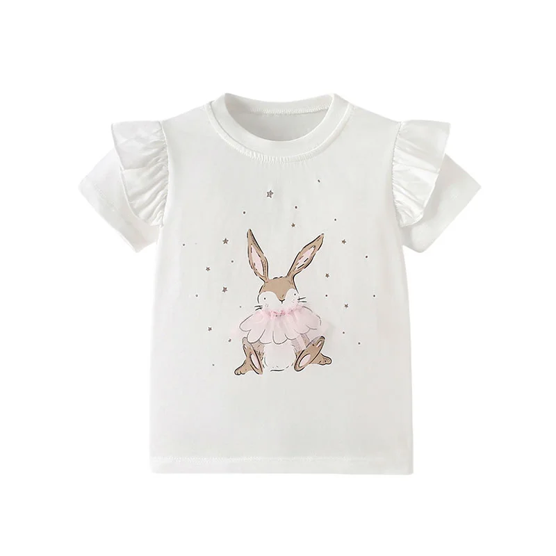

Jumping Meters 3-8T Summer Girls Tshirts Animals Print Hot Fashion Tops Tees Baby Clothes Children's Tees Tops