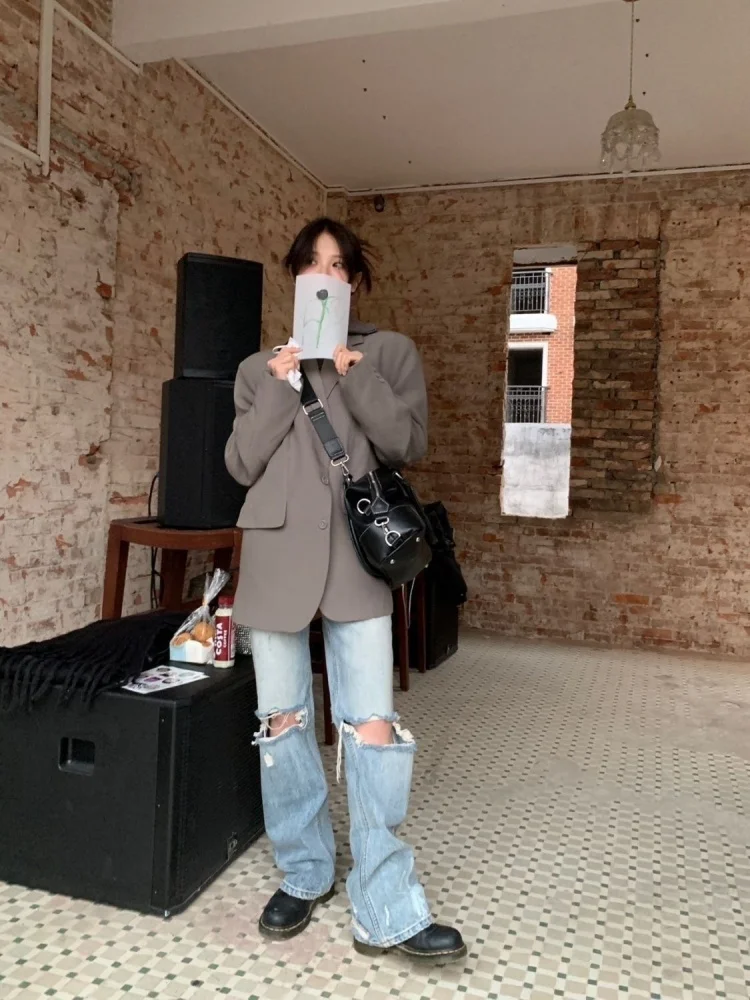 Vintage Pu Leather Handbags Casual All Match Brief Big Capacity Underarm Bag Korean Trendy Shoulder Bags Women