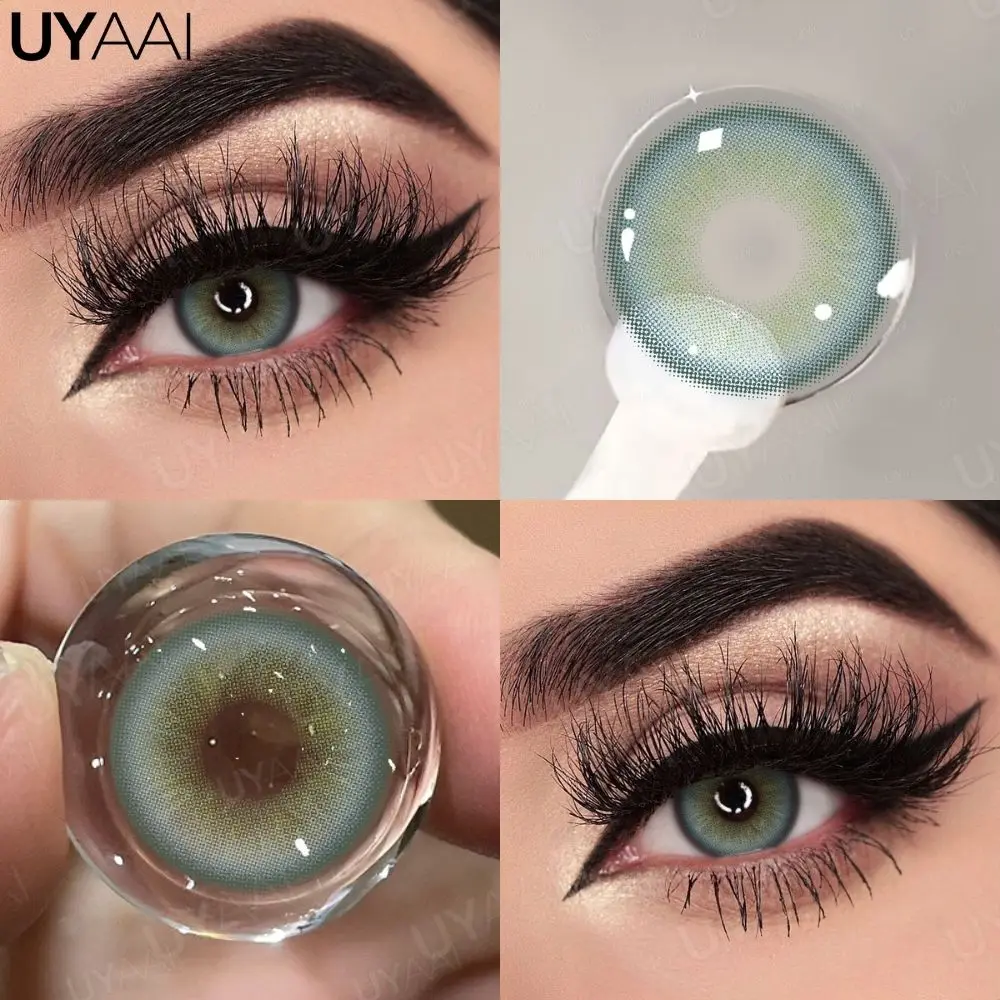UYAAI Farbkontaktlinsen für Augenkosmetik, schwarze Linse, Make-up, Schönheit, grüne Augen, Kontakt, natürliches braunes Kontakt-Augen-Make-up