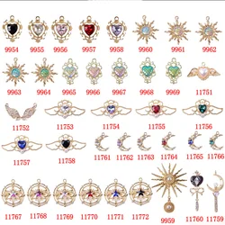 10Pcs Creative Alloy Crystal DIY Jewelry Accessories Pendant Rhinestone Ornaments Earrings Choker