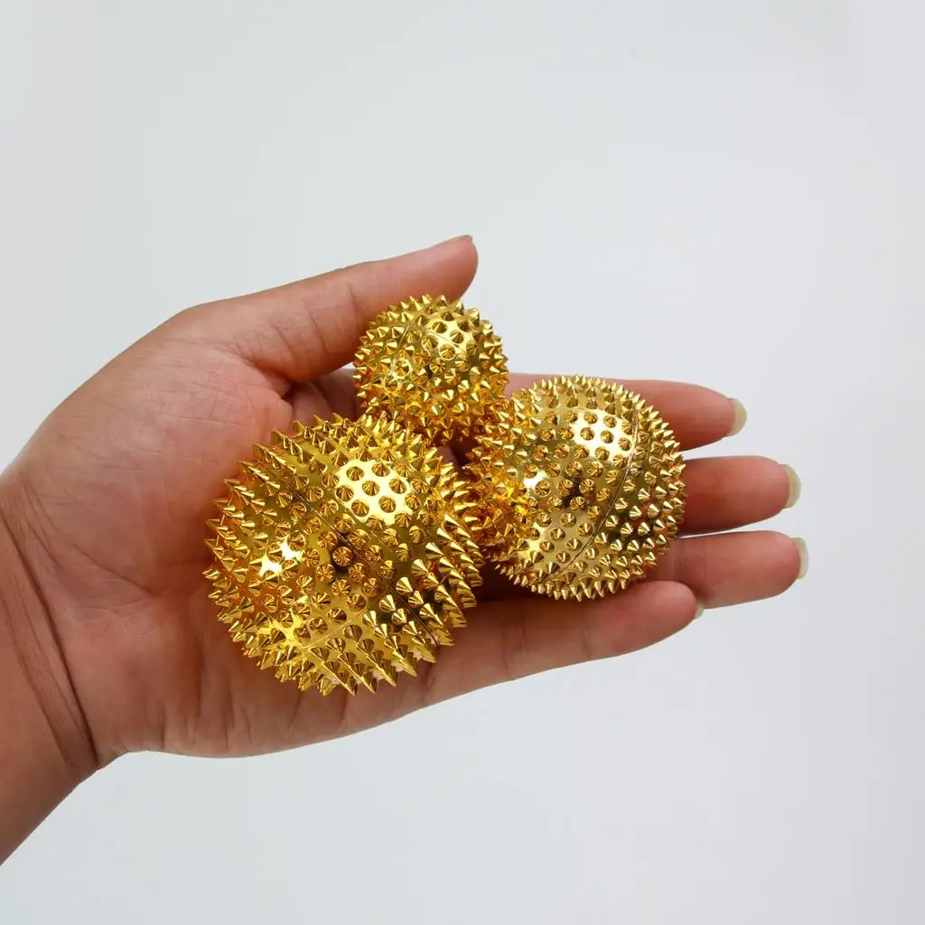 3 X Spiky Acupressure Hand Palm Feet Massage Ball Self Massager