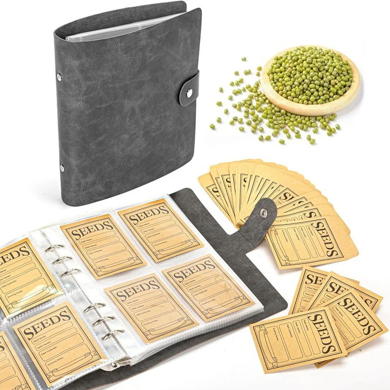 

Seed Storage Organizer 50 Pockets Seed Binder With Sealing Seed Envelopes Seed Packet