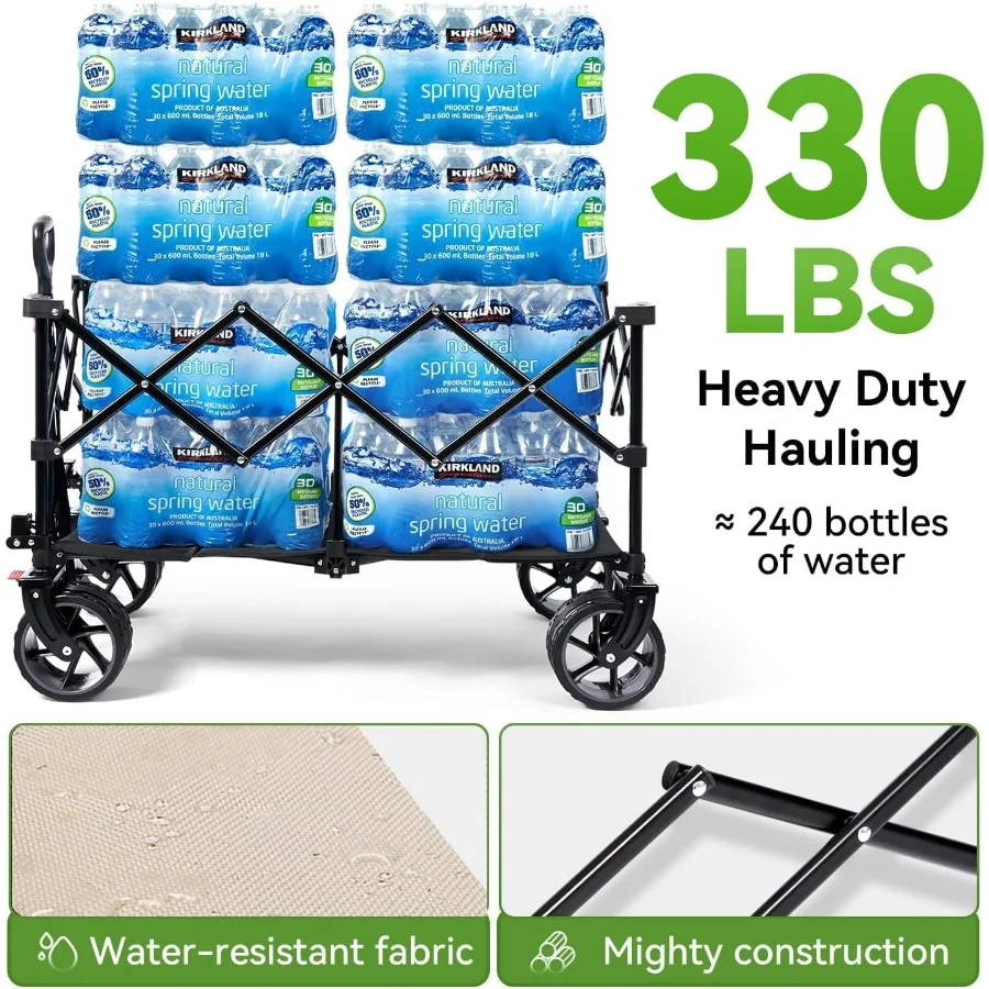 عربة عربة قابلة للطي محمولة ذات سعة كبيرة للشاطئ شديدة التحمل قابلة للطي مع عربة عجلات AllTerrain عربة قابلة للطي لـ #5