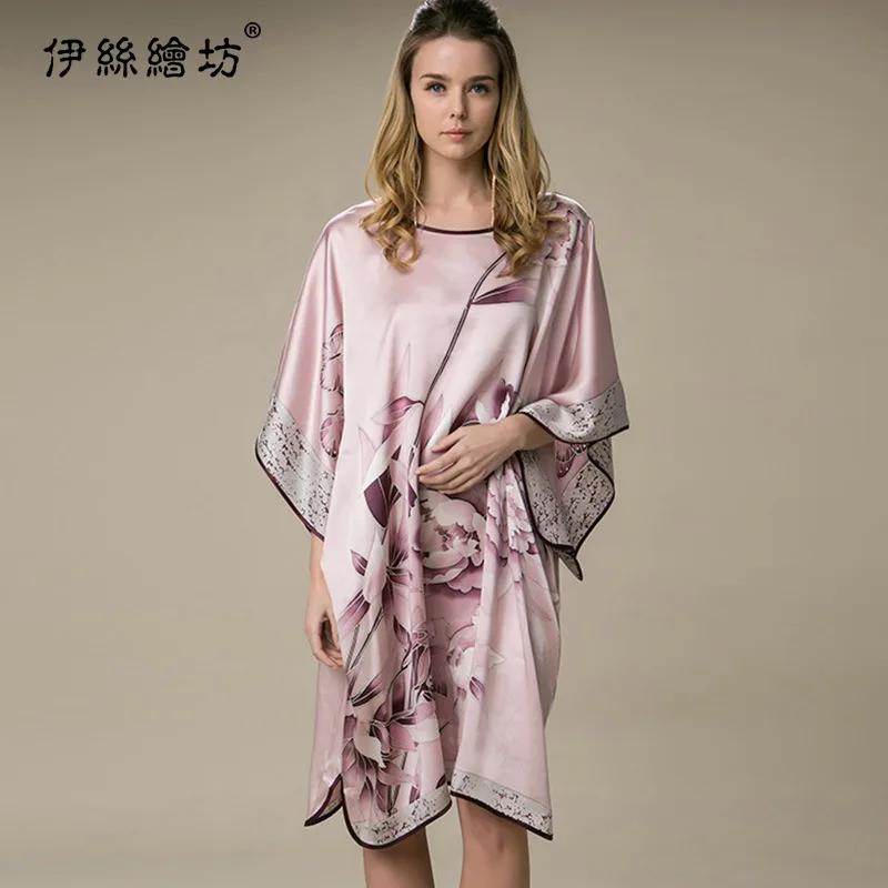 202219 New silk nightdress Silk pajamas Women\'s summer home clothing manufacturers produce