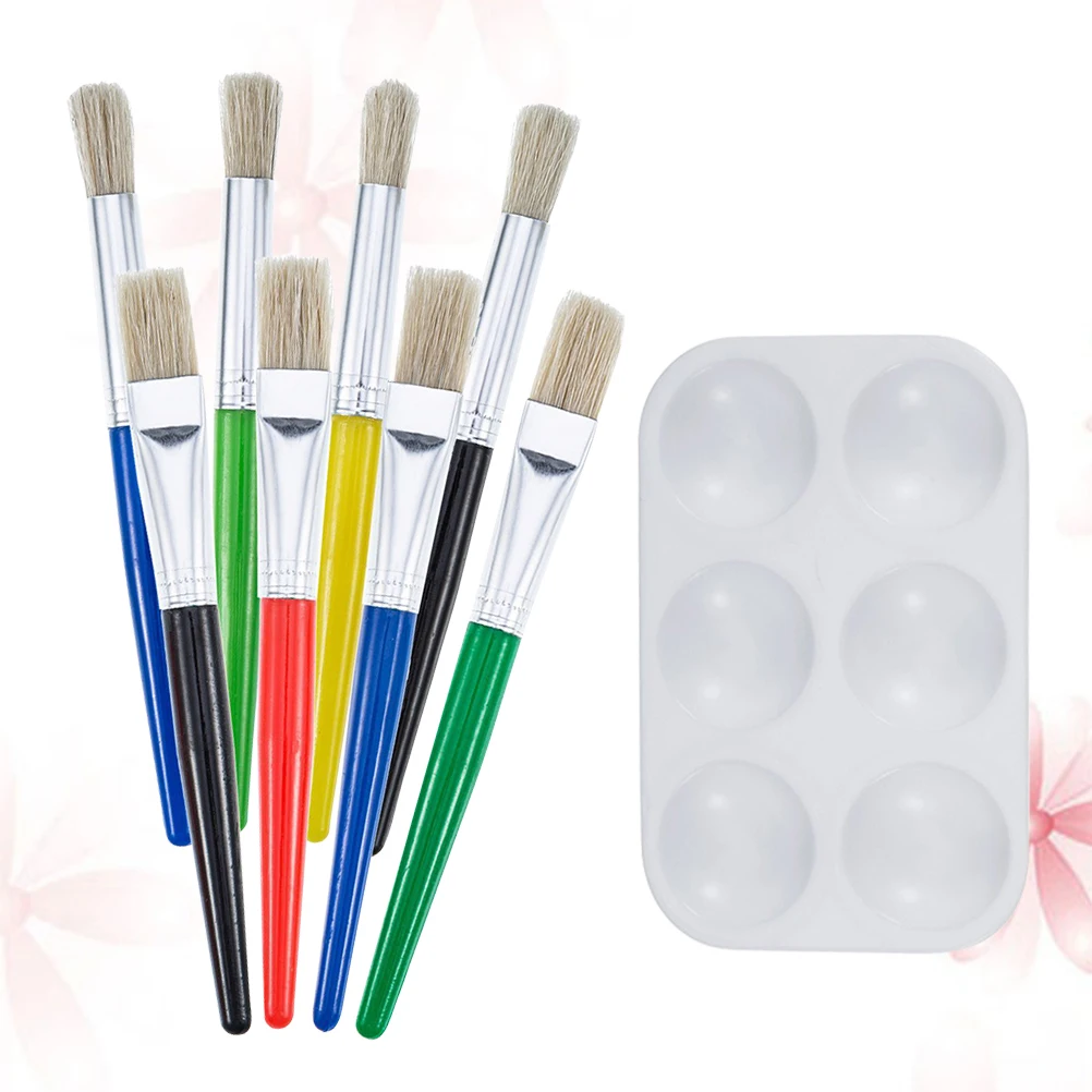 

Oil Paint Brush Set Bristle Paintbrush Water Color Brushes for Acrylics Gouaches Perfect Gift Kids Beginners Professionals Art