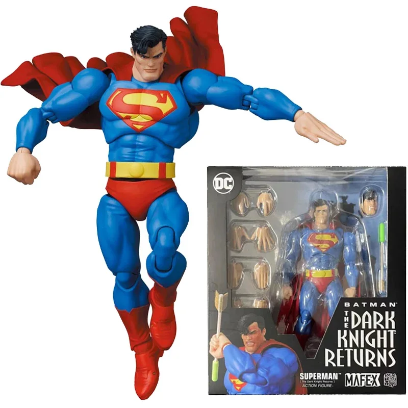 In Stock Original MEDICOM MAFEX No.161 SUPERMAN 16CM  Anime Figure Model Collecile Action Toys Gifts