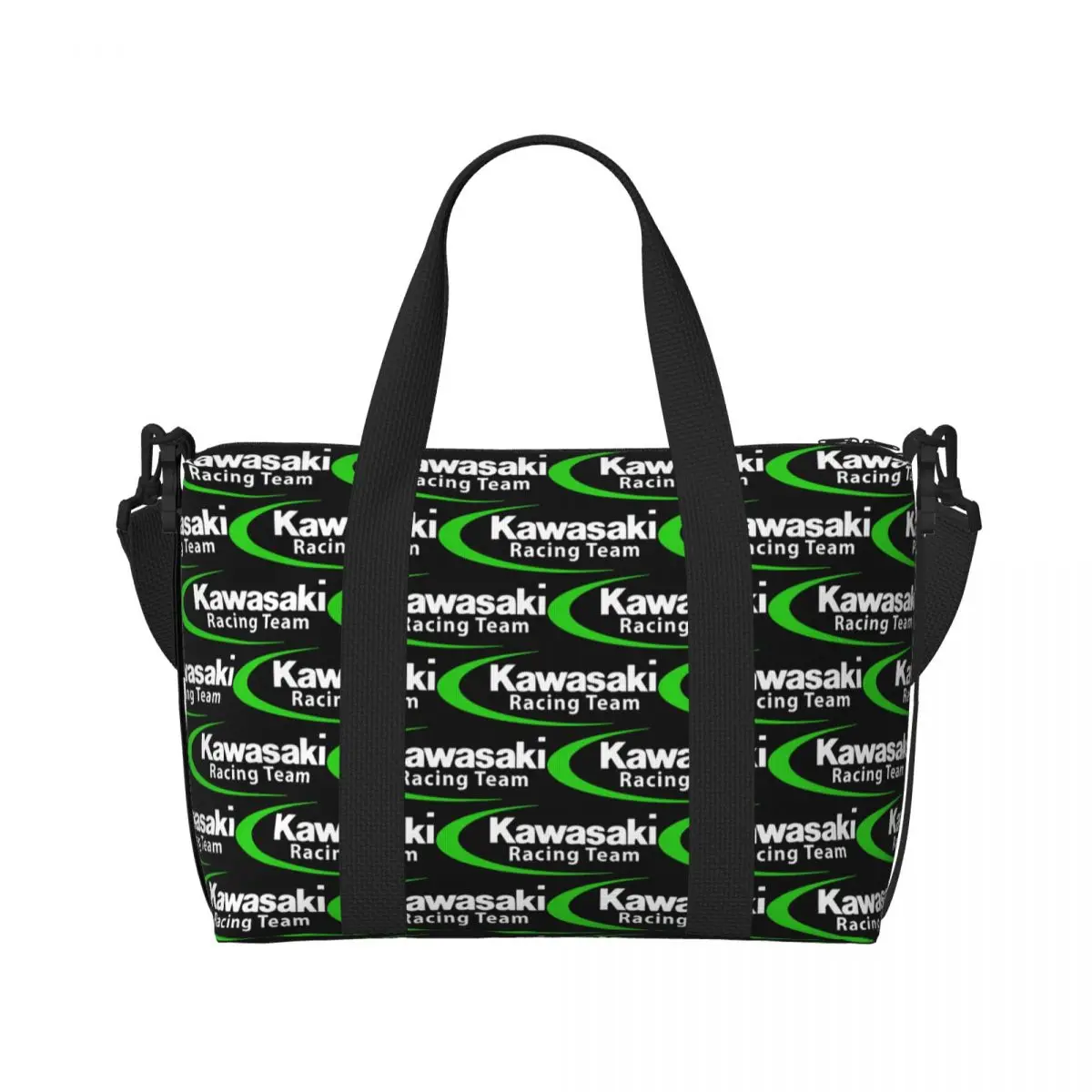 Custom Sport Racing Motorcycle Kawasakis Tote Bag Women Large Capacity Beach Gym Shoulder Travel Bag