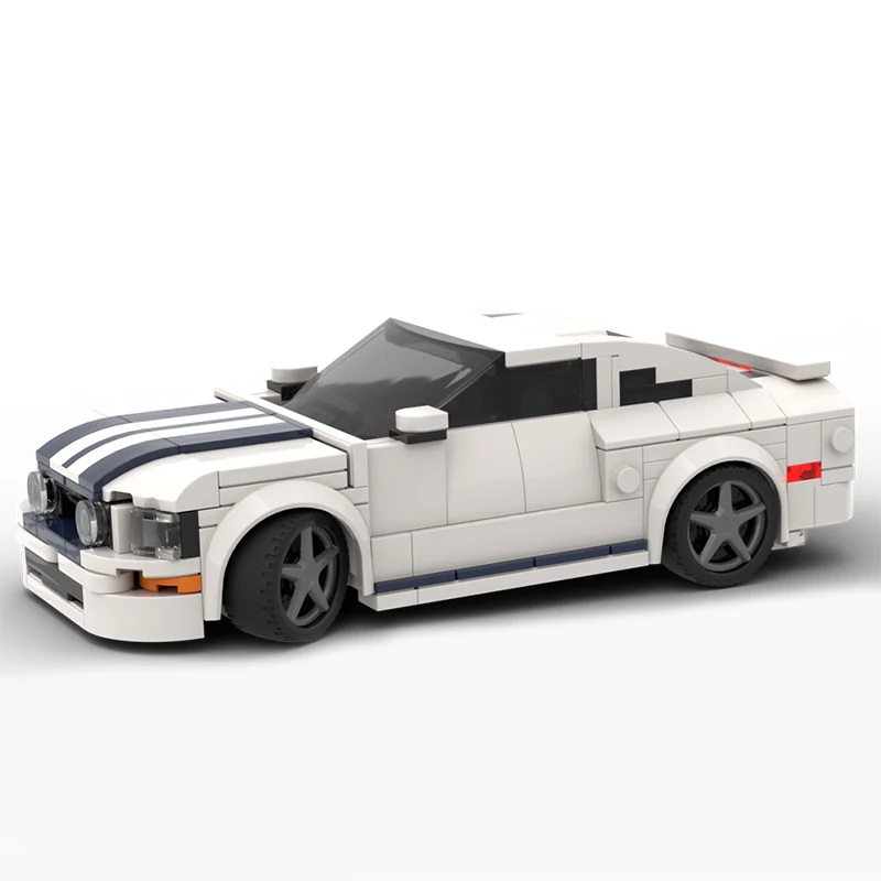 Blocs de construction de supercar MOC City Champion Ford Mustang GT 500 5e génération, 349 pièces, Technique de course, Garage créatif, jouets en brique, cadeaux