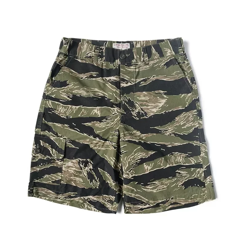 Non Stock JWD Pattern Tiger Stripe Camo Short Ripstop Camouflage Cargo Shorts TCU