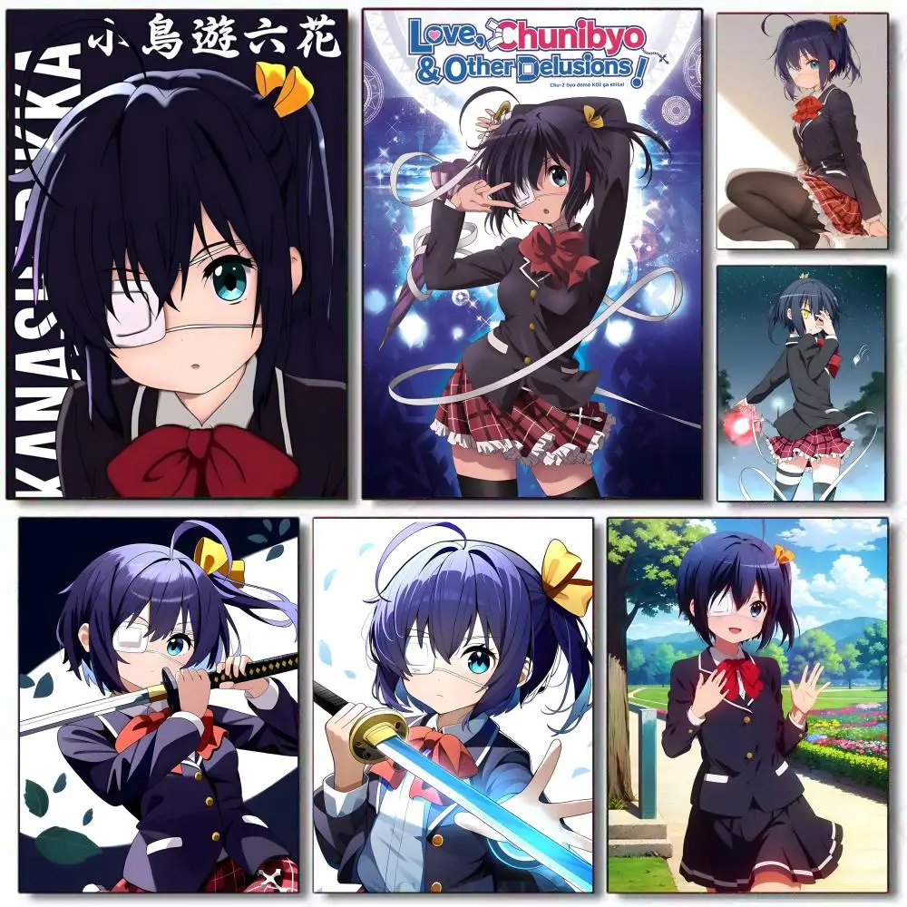 Poster HD PVC selbstklebende Wandkunst – wasserdicht wiederverwendbar für Home Office Cafe Takanashi Rikka