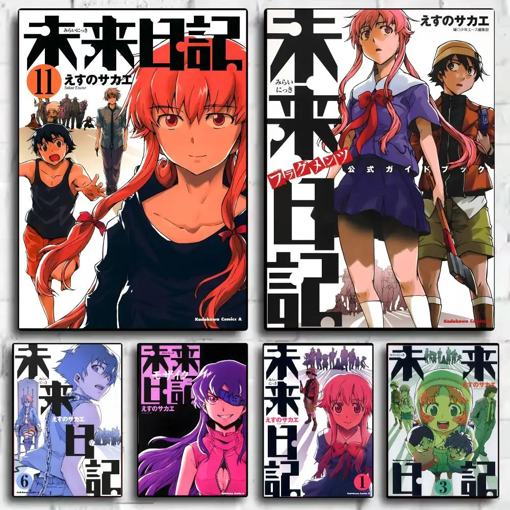 Anime The F-Future Diary Poster Decorative Wall Sticker Mural Photo Print for Bedroom Living Room Hallway Home Decor Gift