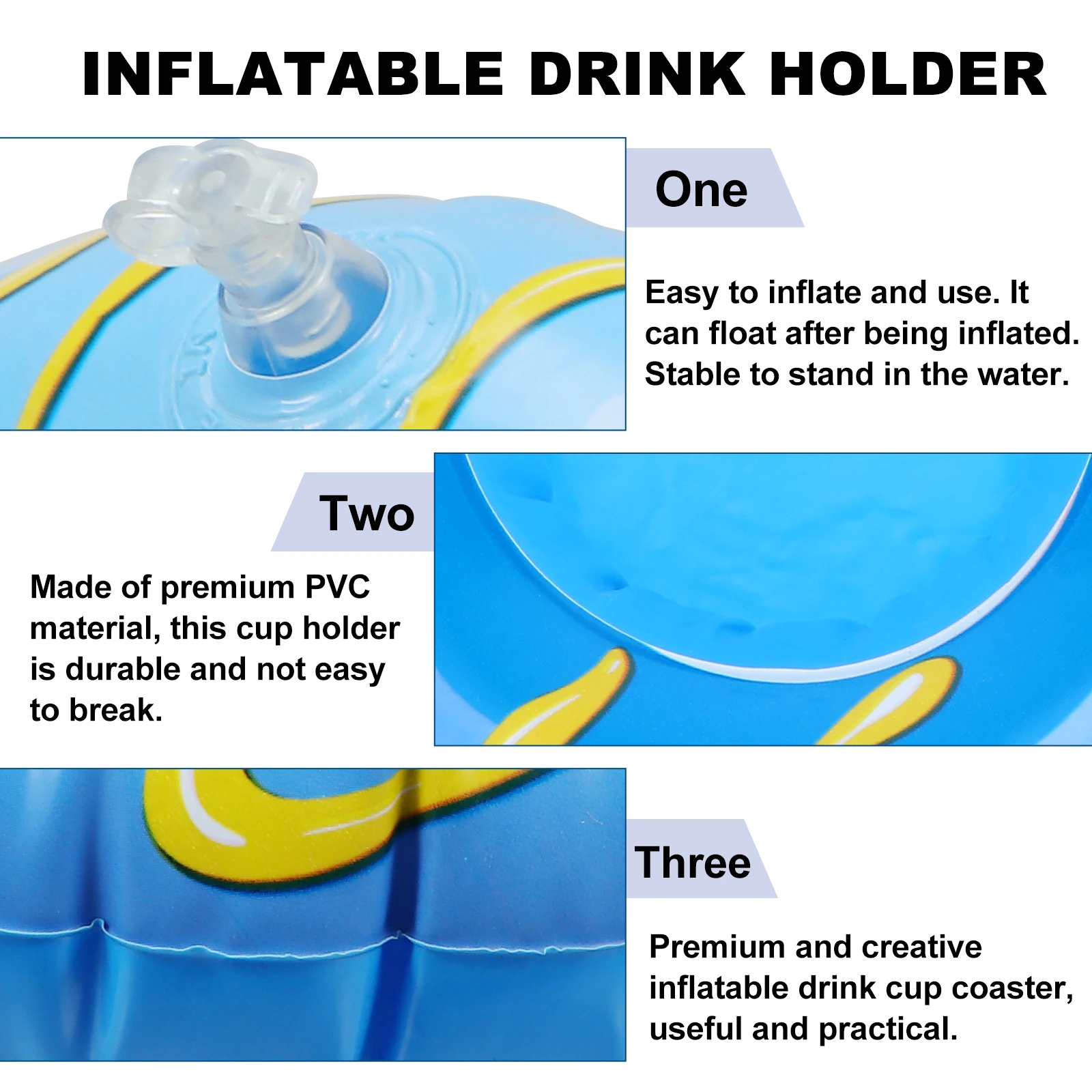 

inflatable cup floating cup inflating cup holder PVC inflatable cup holder