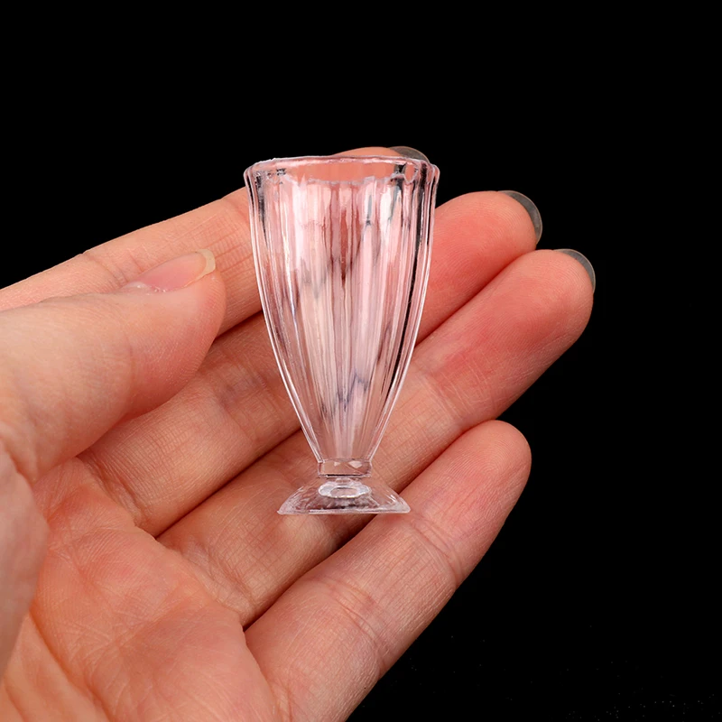 4/5/6/10/12Pcs 1/12 Dollhouse Miniature Wine Glass Mini Goblet Cup Toy Drink Cup coffee cups for Doll House Accessories