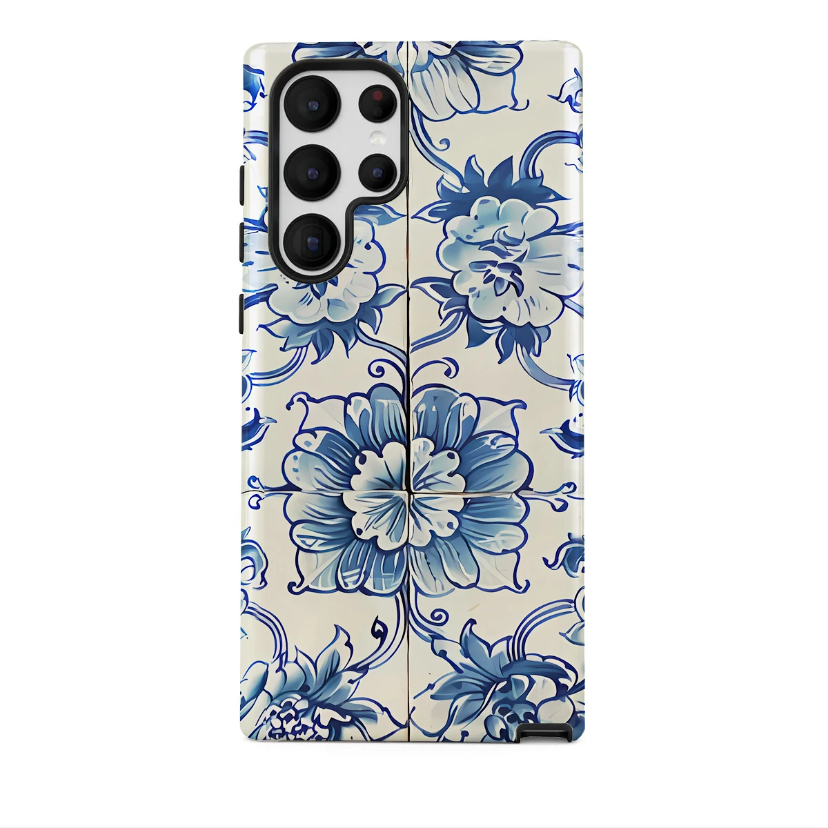 Phone Case for Samsung S25 S24 S23 S22 A55 A54 A16 Ultra PRO Plus FE 5G Print Tile Patterns Hard Acrylic Shockproof Cover Funda
