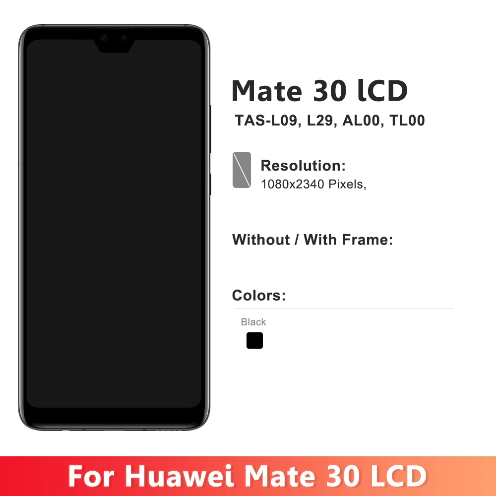 OLED For Huawei Mate 30 TAS-L09 TAS-L29 TAS-TL00 LCD Display Touch Screen Digitizer Assembly For Mate 30 Screen Replacement