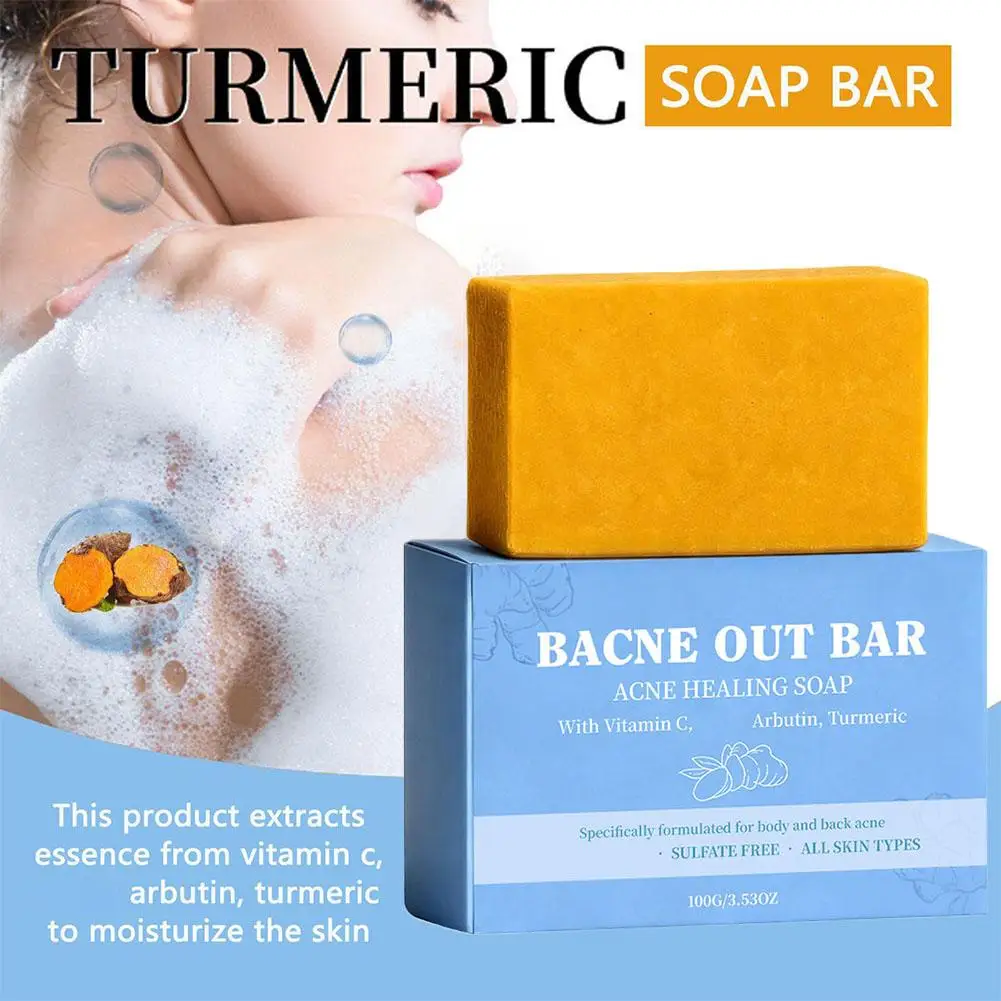 2026 NEW Back Acne Healing Soap Bar With Turmeric Vitamin C Bacne Out Bar Gentle & Effective Cleanse For Back Body