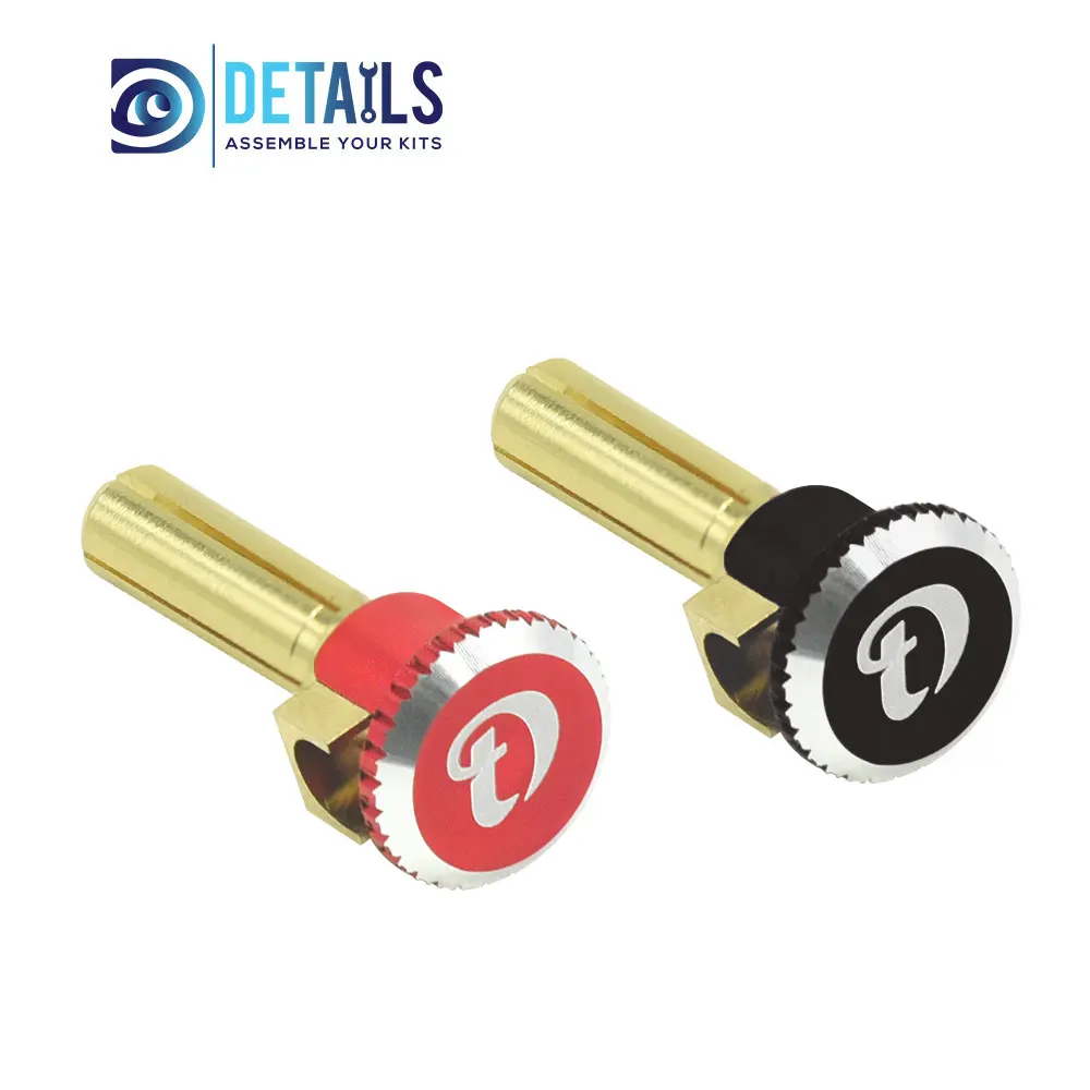 

Hobby Details Lockdown Heatsink Bullet Plug Grips with 4mm Bullets (Black/Red)