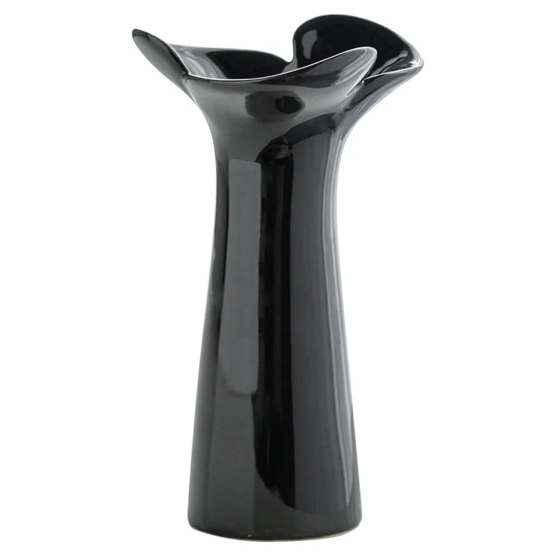 

Nordic style ceramic vase ornament geometric petal art design desktop decoration