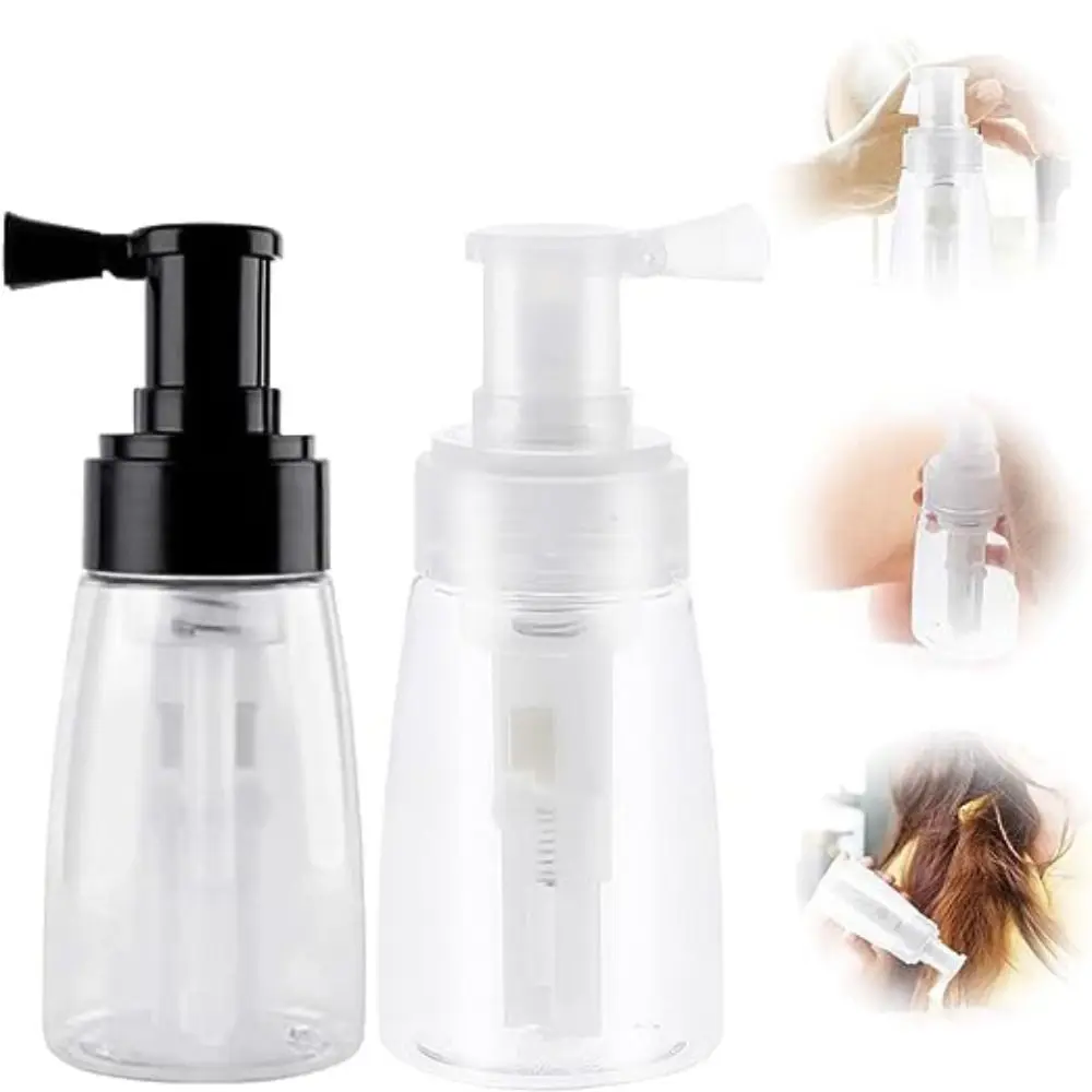 Refillable Powder Spray Bottle New Press Portable Powder Puffer Bottle Atomizer Barber Accessories Dry Shampoo