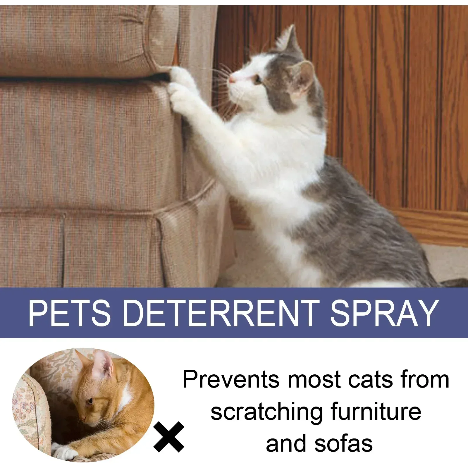 Cat Scratch Deterrent Spray Natural Scratching Training Aid Spray No Stimulation Orange Fragrance Sofa Furniture Protectors