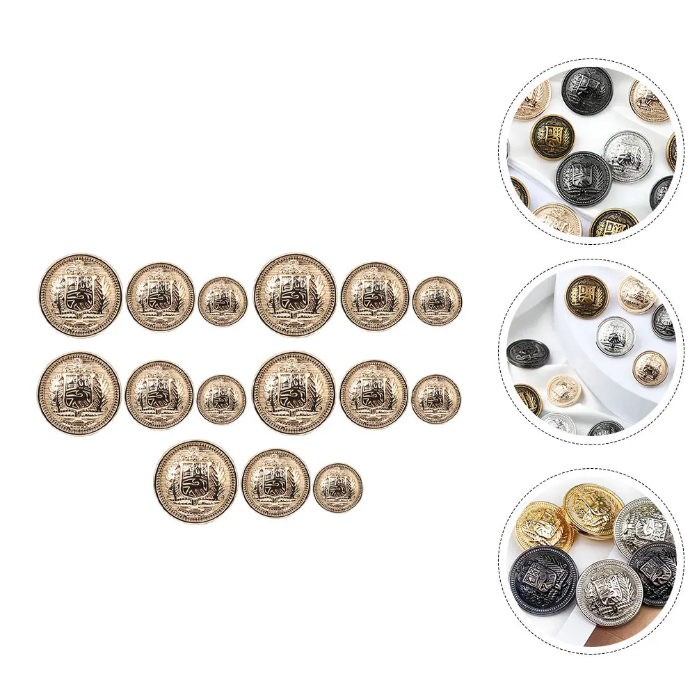 

30pcs Metal Buttons 15mm 20mm 25mm Zinc Alloy Fashion Sewing Clothes Button DIY Coat Shirt Decorative Embellishment
