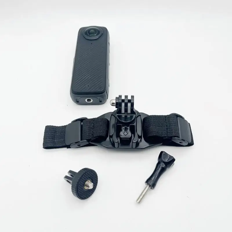 Elastic Adjustable Helmet Strap Mount 1 Set Stable Action Camera Fixed Holder for Skiing Cycling Outdoor Videography