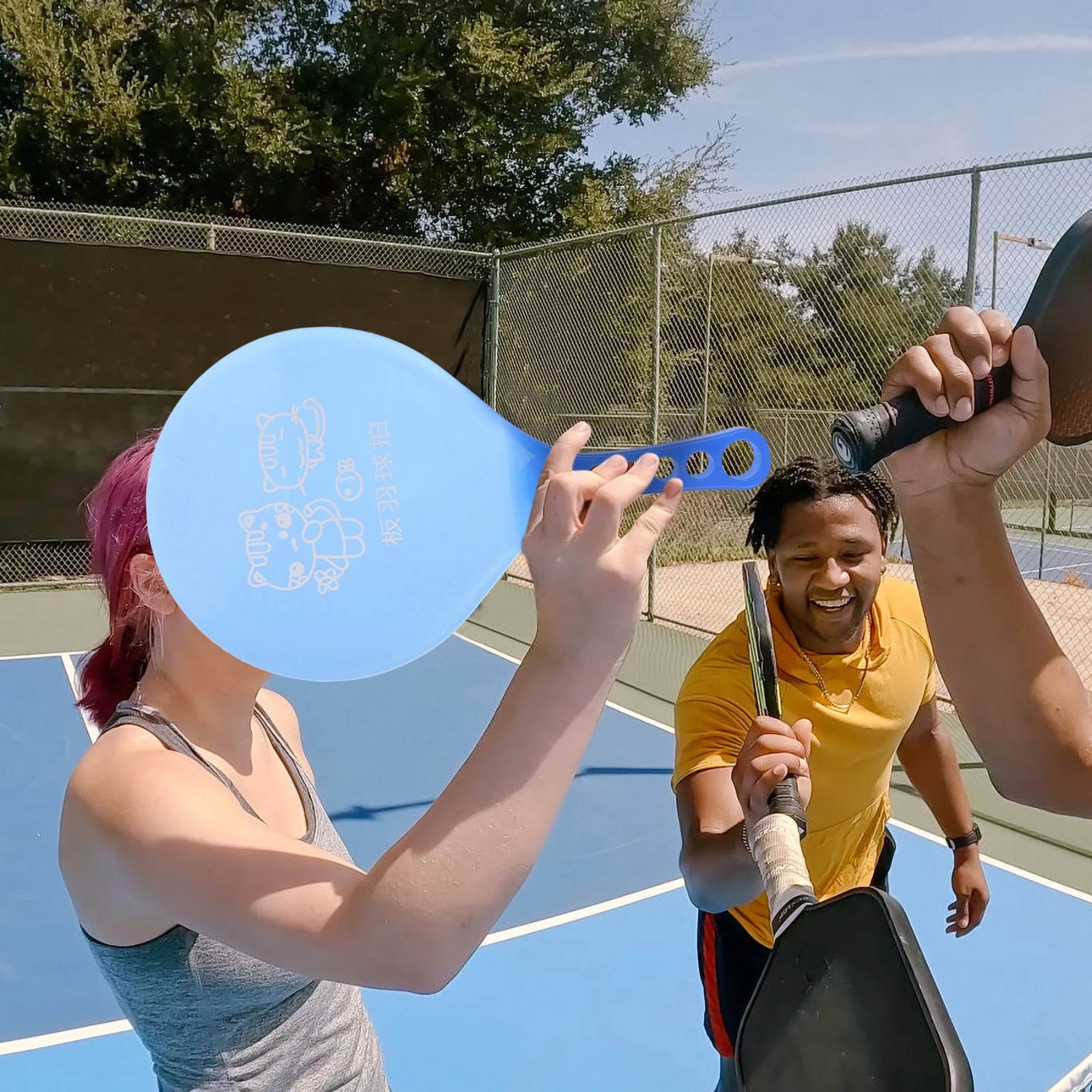 1 زوج البلاستيك مضارب كرة الريشة مجموعة المراهقين الكبار خفيفة الوزن المضادة للانزلاق مقبض في الهواء الطلق الريشة المجاذيف أدوات رياضية #6