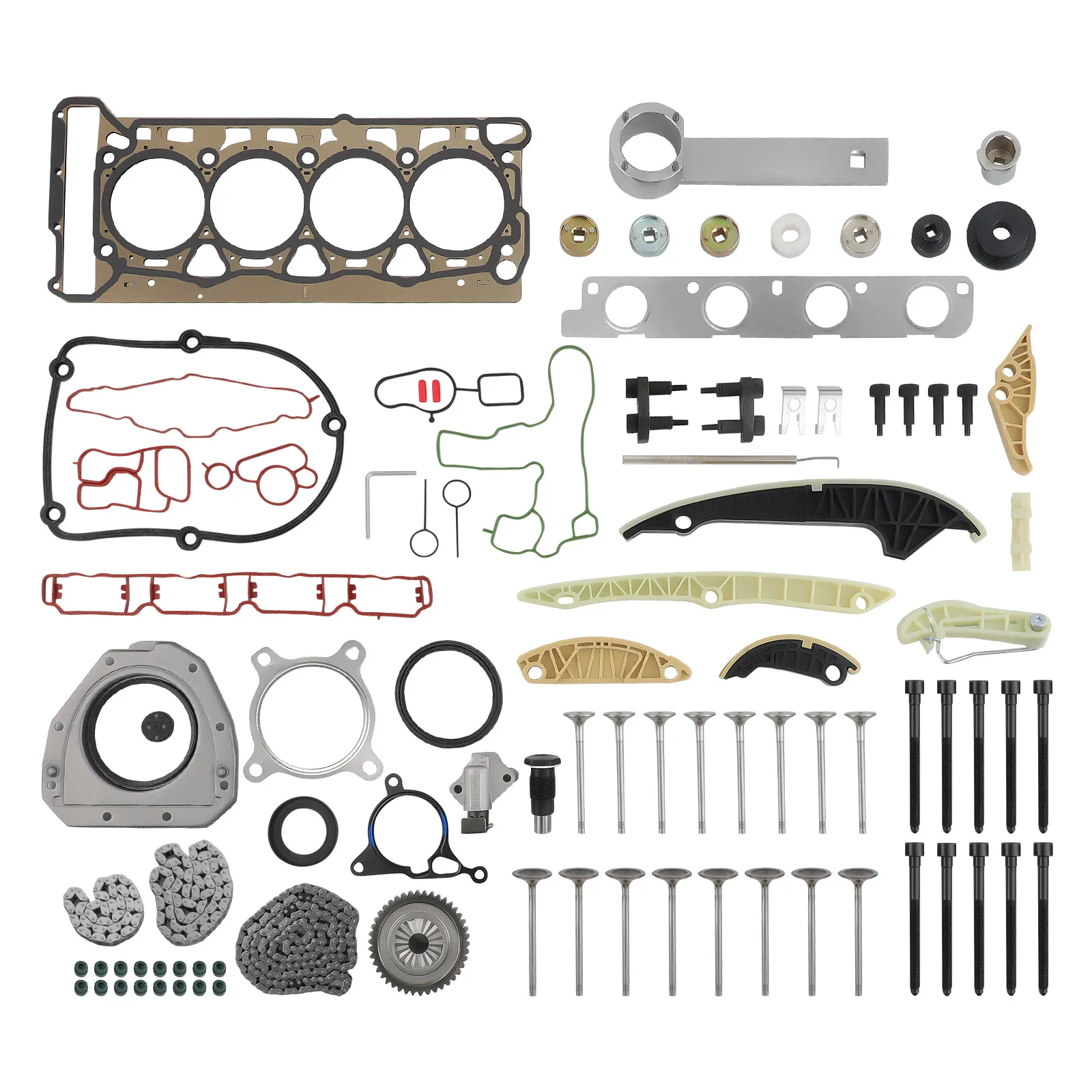 아우디 A3 A4 A5 A6 Q3 TT 2008-2013 2.0 TFSI 06H용 타이밍 체인 및 도구 키트 109509 P06H 109467 N 06H 109467 R06H 109158 N