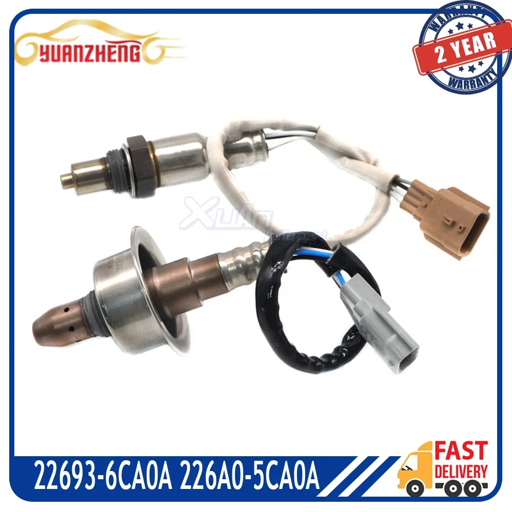 2pcs 22693-6CA0C Up+Downstream Air Fuel Ratio Lambda O2 Oxygen Sensor 226A0-5CA0A for Nissan Murano Rogue Infiniti Q50 Q60 16-23