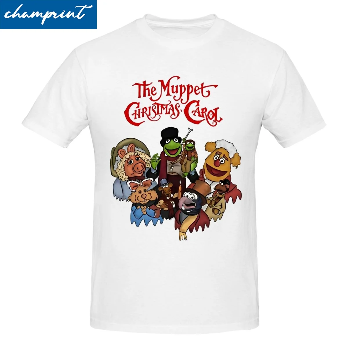 The M-Muppets  Christmas Carol T-Shirts for Men Women Vintage Pure Cotton Tee Shirt Short Sleeve T Shirts Plus Size Clothing