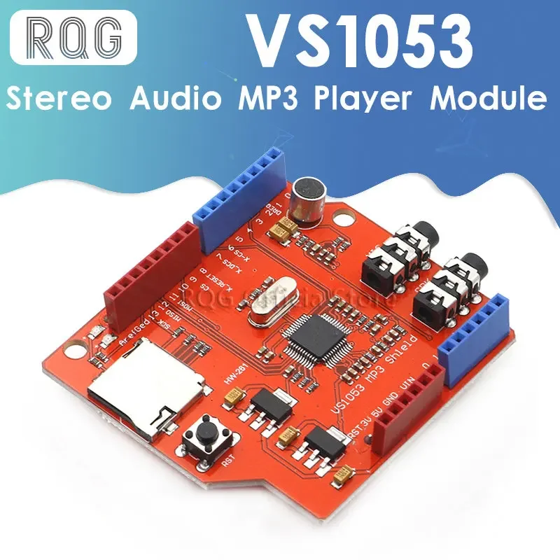 VS1053 VS1053B Stereo Audio MP3 Player Shield Record Decode Development Board Module With TF Card Slot For Arduino UNO R3