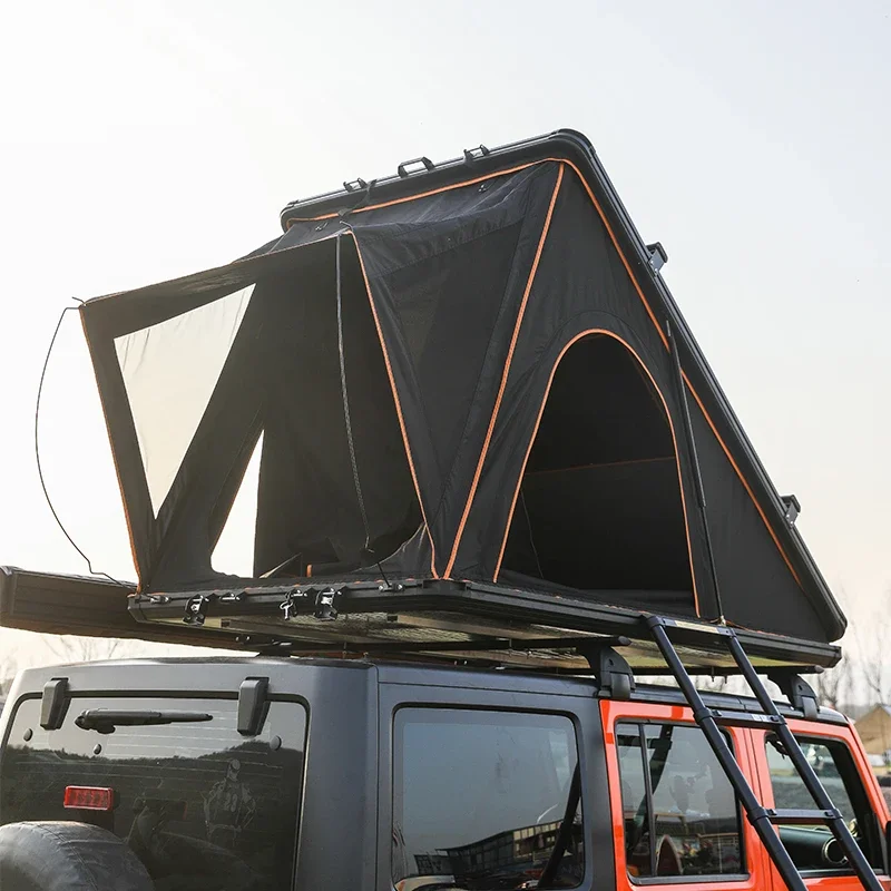 High Quality Triangle Hard Shell Camping SUV Aluminium Car RoofTop Tent Car Roof Tent for Sale