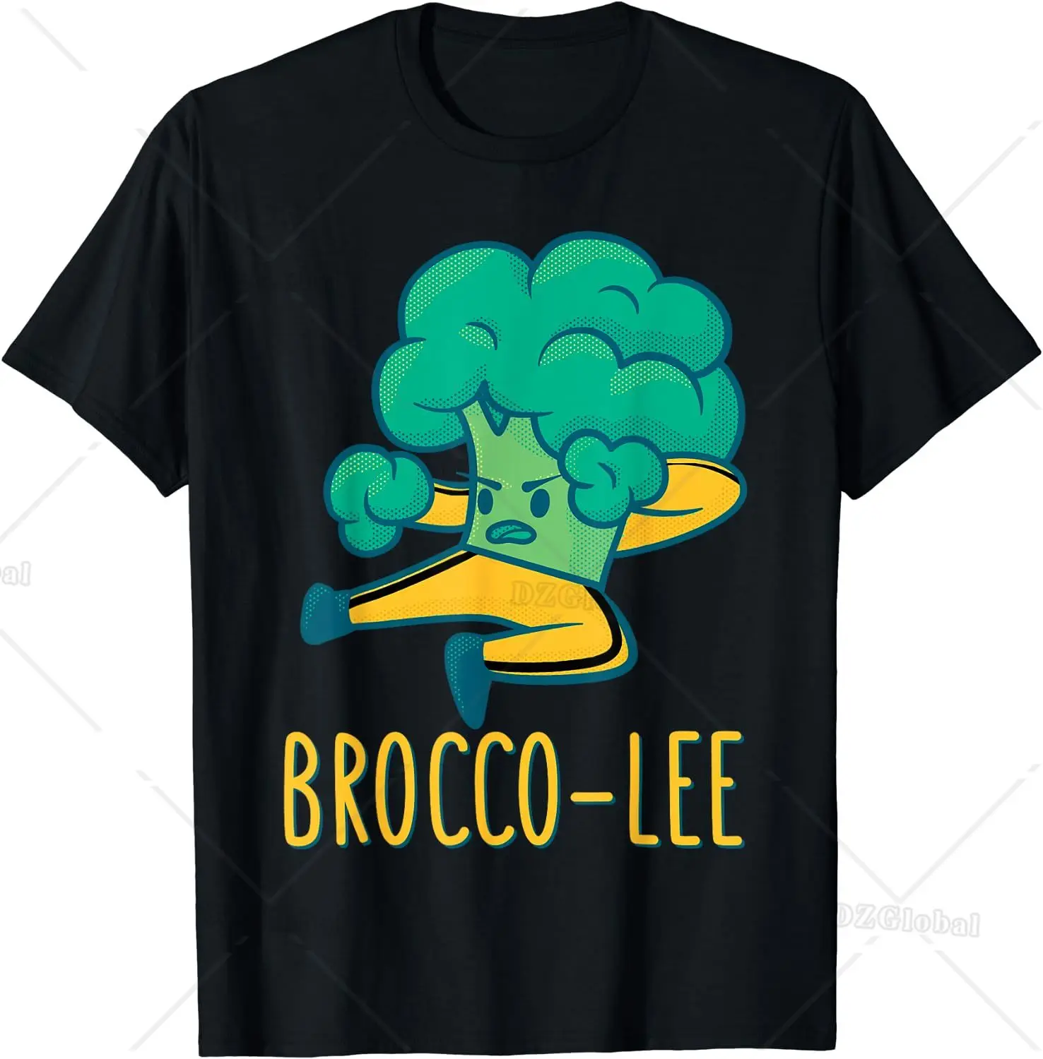 Funny Vegetable Pun Dad Joke Brocco-Lee Broccoli Shirt Gifts TShirt Fashion Short-sleev Novelty Casual Funny Tee Streetwear Tops