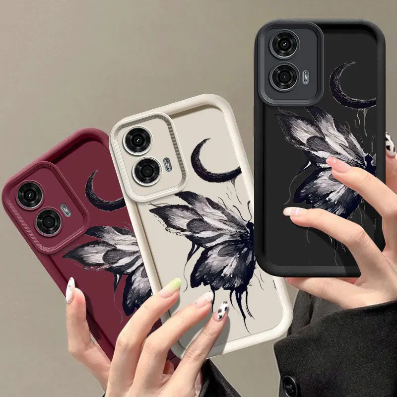 G24Power Oil Painting Butterfly Sky Eye Ladder Phone Case For Motorola Moto G24Power Cover