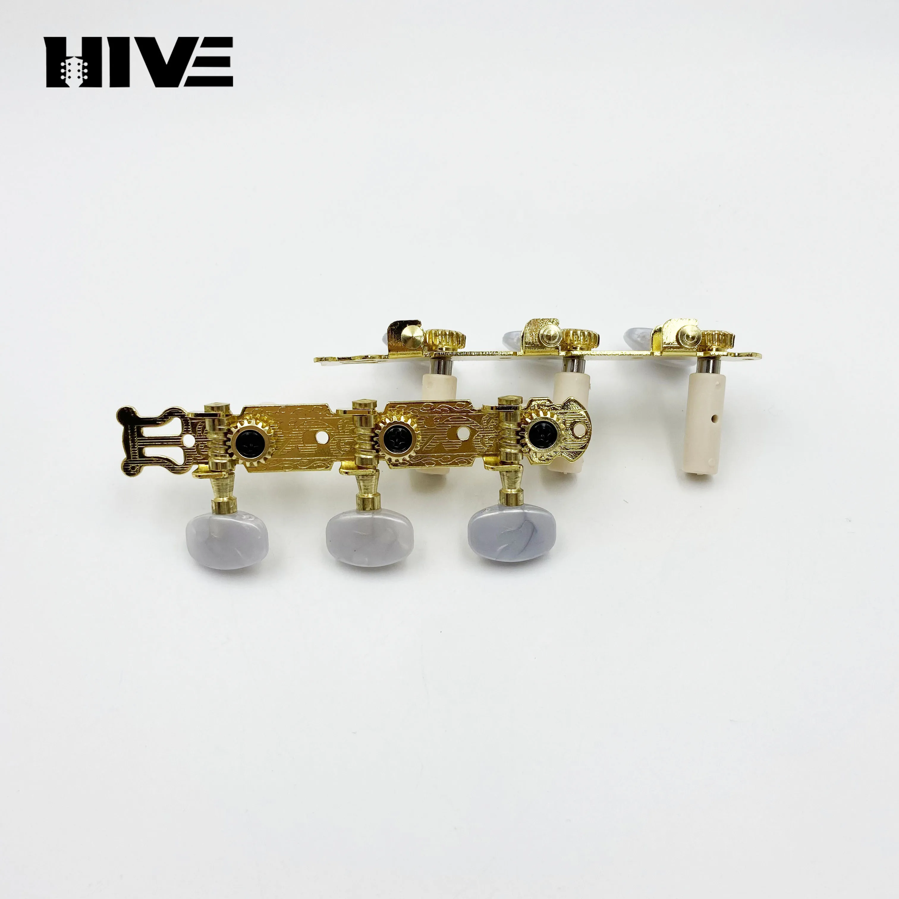 High-quality Classical Acoustic Guitar Tuning Pegs Three-long Pearl Headstock Plastic Bridge Tuning Pegs Guitar Accessories