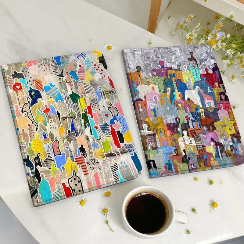 

Cartoon Colorful Abstract Tablet Case For Huawei Honor MatePad MediaPad Air 5 6 7 11 V6 V7 V8 V9 X9 X8 T10 T10s C5e T5 Gift