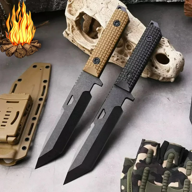

New Stainless Steel High Hardness Pocket Knife for Portable Carrying, Barbecue, Mountain Climbing, Fishing and Exploration