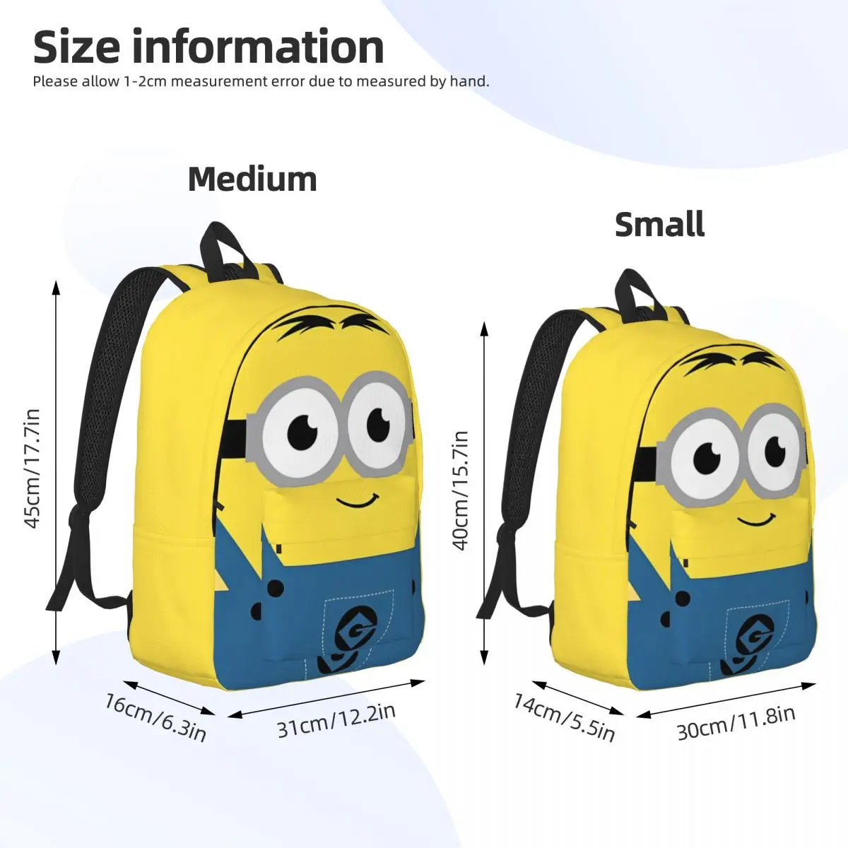 Minions Dave Backpack for Preschool Primary School Student Book Bags Daypack Gift