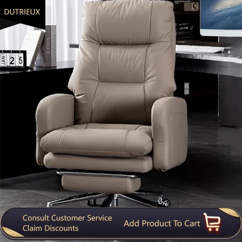 

Recliner Executive Office Chair Design Luxairy Comfy Bedroom Ergonomic Chair Mobile White Modern Silla Oficina Salon Furniture