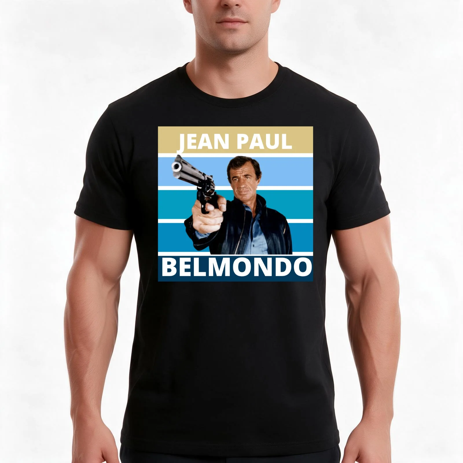 Jean Paul Belmondo- RIP- Jean Paul Belmondo Autographe T-Shirt, Summer Casual Cotton Tee, Oversized Streetwear Tops, 100% Cotton