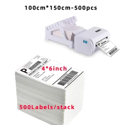 4x6 Inch Thermal Barcode Sticker Paper For 110mm Shipping Label Printer Desktop Thermal Label Paper Thermal Barcode Label