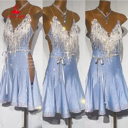 Latin Dance Dress for Women Rumba Chacha Tango Dancing Wear Clothing Customsized Children Female Latin Professional Dresses