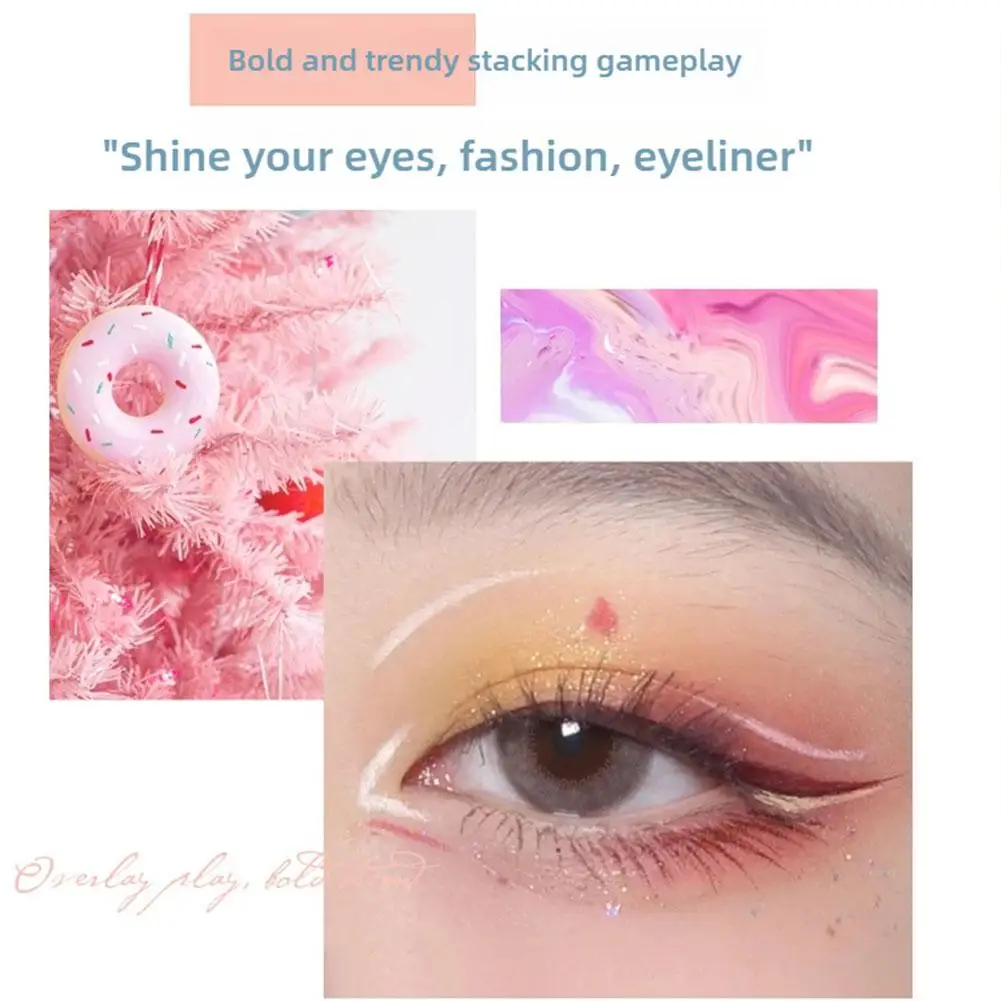 Wit/Zwarte Vloeibare Eyeliner Pen Waterdicht Mat Wit Eyeliners Voor Vrouwen Liggen Zijderups Potlood Blijvend Sneldrogend Vlekbestendig