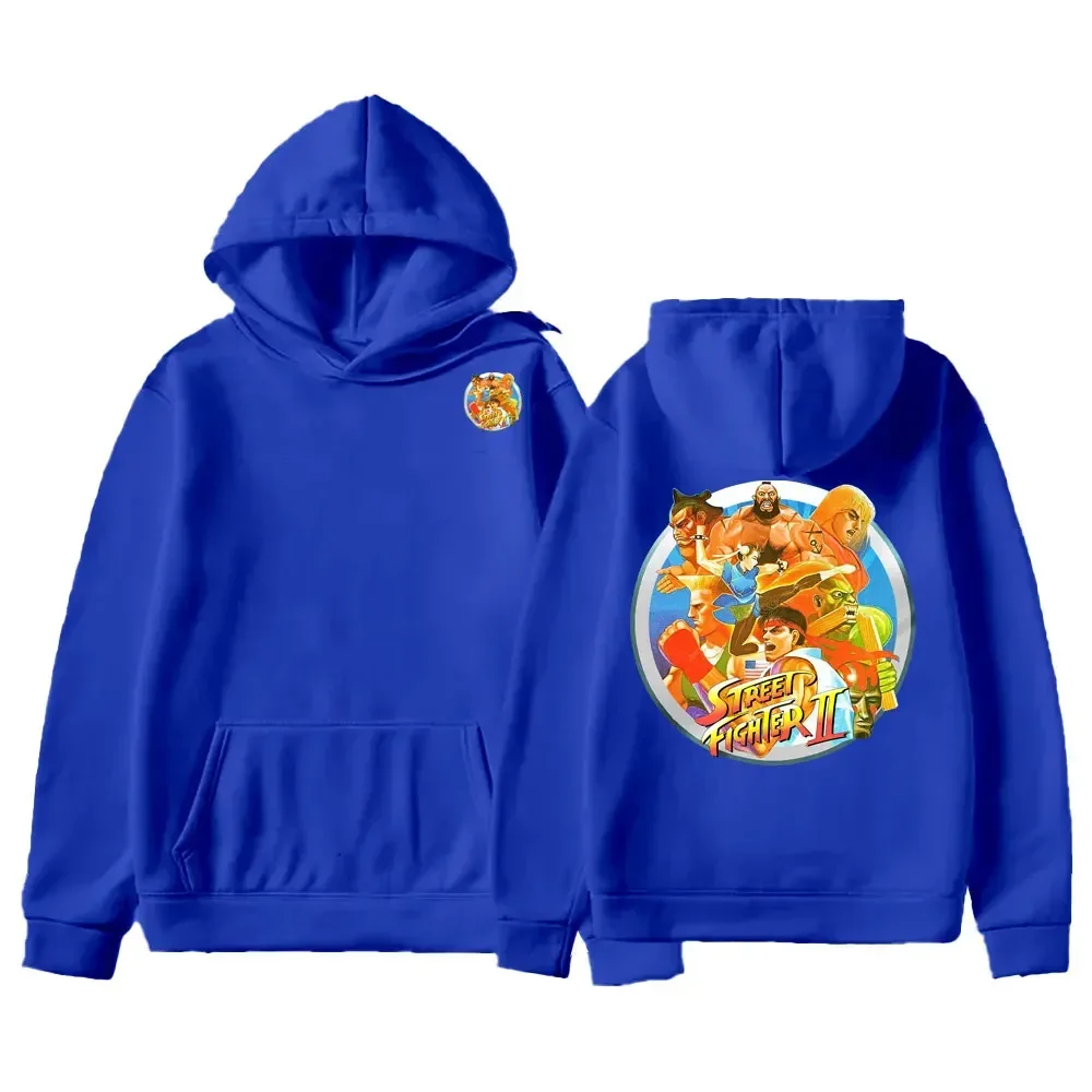 Felpe con cappuccio da uomo Street Fighter Anime Print felpa con cappuccio a maniche lunghe tutti i personaggi Active Double Sided Graphic Clothes