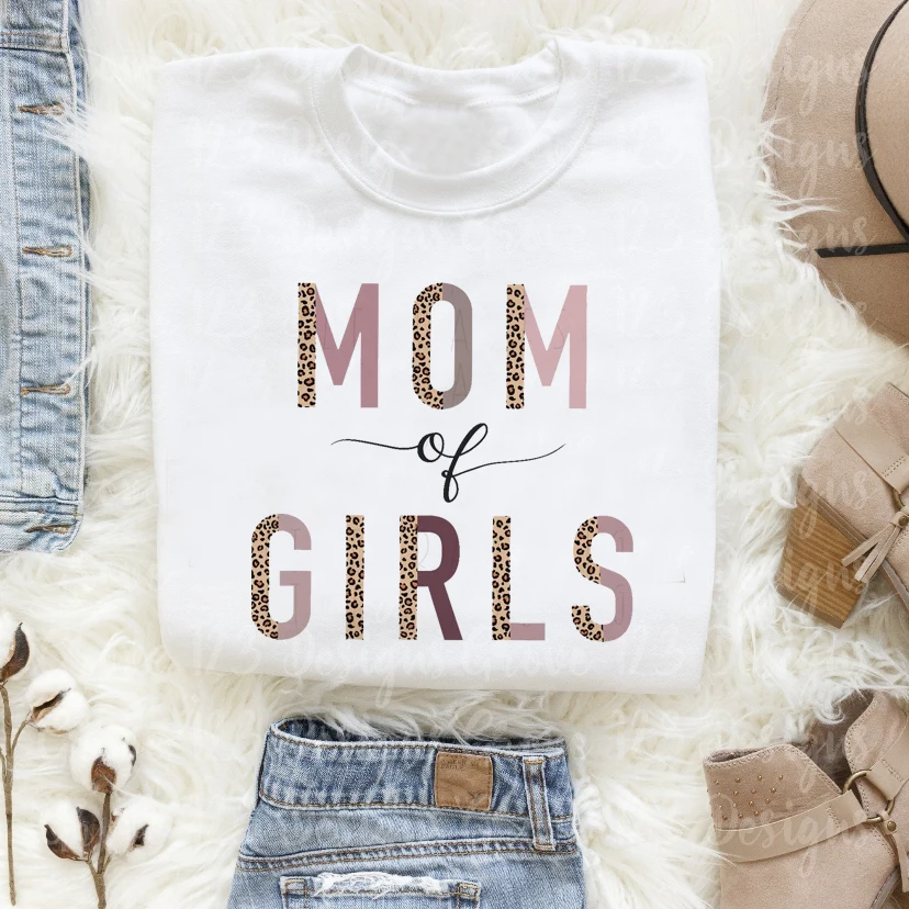 2023 Women Tshirt Pink Graphic Super Mama Cute Mom of Girls Clothes Lady Tops Clothing Tees Print Female T Shirt T-Shirt Femme